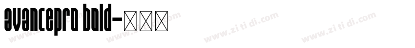 avancepro bold字体转换